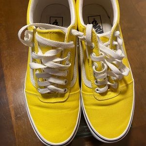 Mens size 8.5 Vans sneakers womens size 10 yellow low top